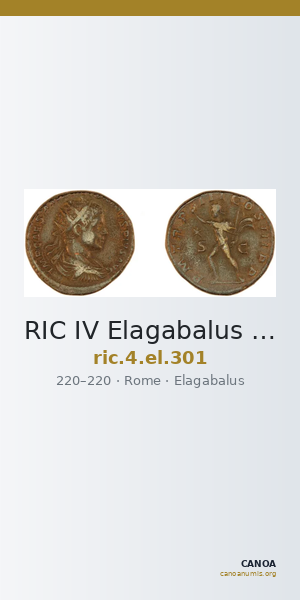 RIC IV Elagabalus 301 — CANOA