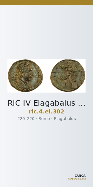 RIC IV Elagabalus 302 — CANOA