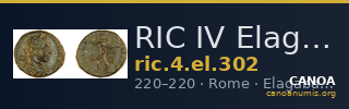 RIC IV Elagabalus 302 — CANOA