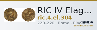 RIC IV Elagabalus 304 — CANOA