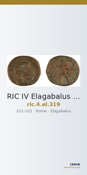 RIC IV Elagabalus 319 — CANOA