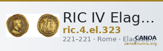 RIC IV Elagabalus 323 — CANOA