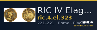 RIC IV Elagabalus 323 — CANOA