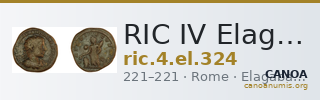 RIC IV Elagabalus 324 — CANOA