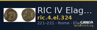 RIC IV Elagabalus 324 — CANOA