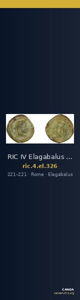 RIC IV Elagabalus 326 — CANOA