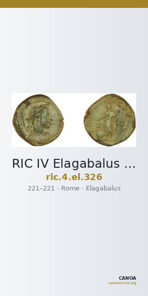 RIC IV Elagabalus 326 — CANOA