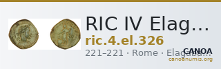 RIC IV Elagabalus 326 — CANOA