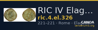 RIC IV Elagabalus 326 — CANOA