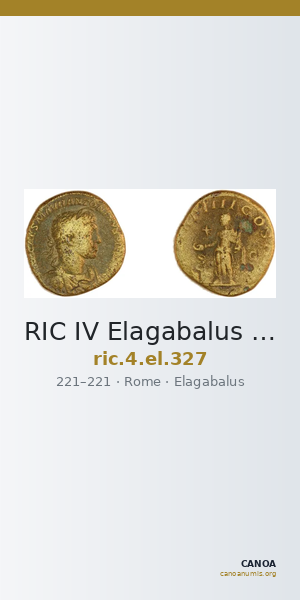 RIC IV Elagabalus 327 — CANOA