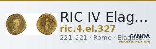 RIC IV Elagabalus 327 — CANOA