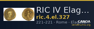 RIC IV Elagabalus 327 — CANOA