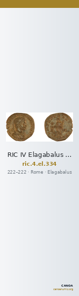 RIC IV Elagabalus 334 — CANOA