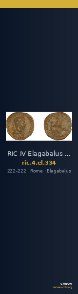 RIC IV Elagabalus 334 — CANOA