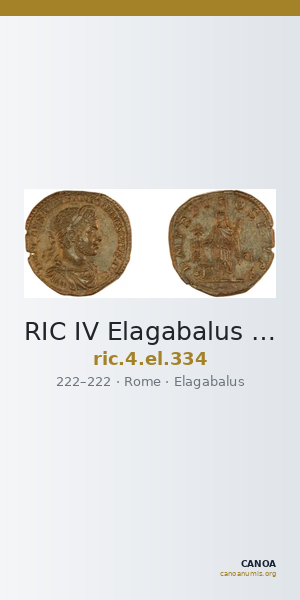 RIC IV Elagabalus 334 — CANOA