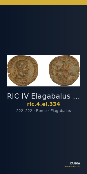 RIC IV Elagabalus 334 — CANOA