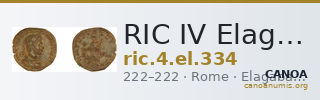 RIC IV Elagabalus 334 — CANOA