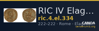 RIC IV Elagabalus 334 — CANOA