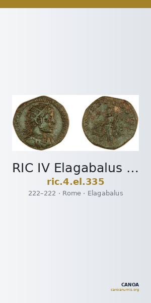 RIC IV Elagabalus 335 — CANOA