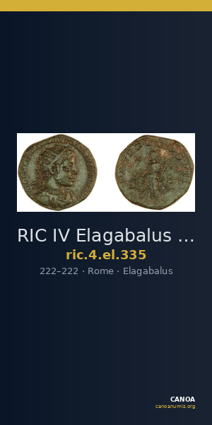 RIC IV Elagabalus 335 — CANOA
