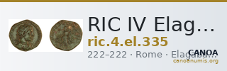 RIC IV Elagabalus 335 — CANOA