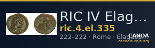 RIC IV Elagabalus 335 — CANOA