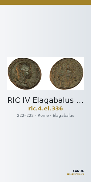 RIC IV Elagabalus 336 — CANOA