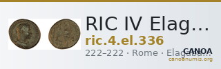 RIC IV Elagabalus 336 — CANOA