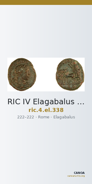 RIC IV Elagabalus 338 — CANOA