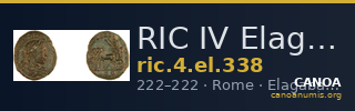 RIC IV Elagabalus 338 — CANOA