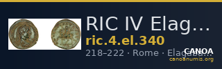 RIC IV Elagabalus 340 — CANOA