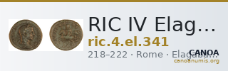 RIC IV Elagabalus 341 — CANOA