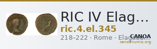 RIC IV Elagabalus 345 — CANOA