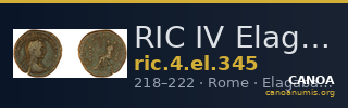 RIC IV Elagabalus 345 — CANOA