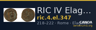 RIC IV Elagabalus 347 — CANOA