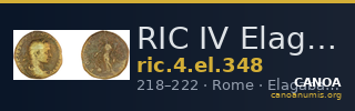 RIC IV Elagabalus 348 — CANOA
