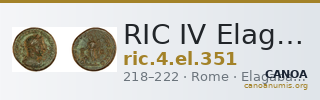 RIC IV Elagabalus 351 — CANOA