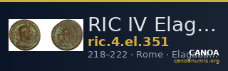 RIC IV Elagabalus 351 — CANOA