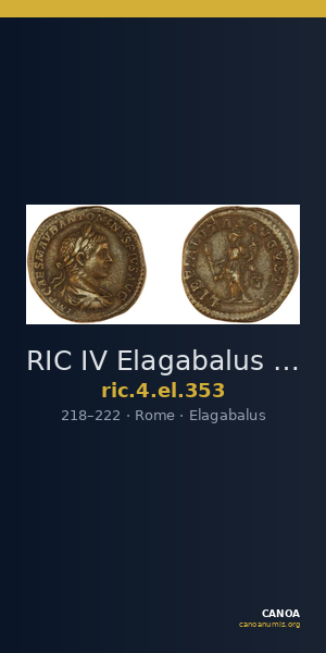RIC IV Elagabalus 353 — CANOA