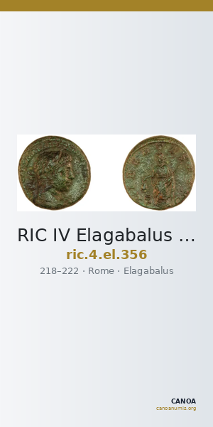RIC IV Elagabalus 356 — CANOA