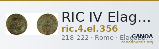 RIC IV Elagabalus 356 — CANOA