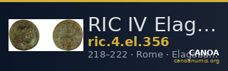 RIC IV Elagabalus 356 — CANOA