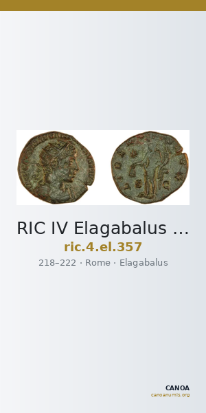 RIC IV Elagabalus 357 — CANOA
