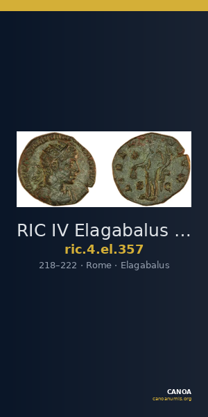 RIC IV Elagabalus 357 — CANOA