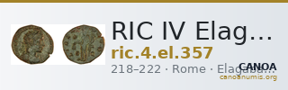 RIC IV Elagabalus 357 — CANOA