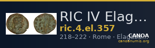 RIC IV Elagabalus 357 — CANOA
