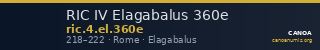 RIC IV Elagabalus 360e — CANOA