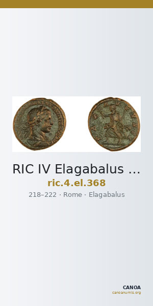 RIC IV Elagabalus 368 — CANOA