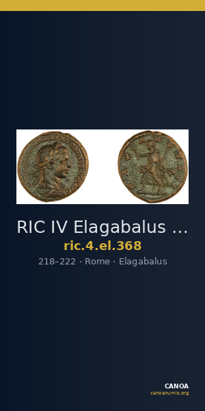 RIC IV Elagabalus 368 — CANOA