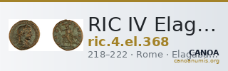 RIC IV Elagabalus 368 — CANOA